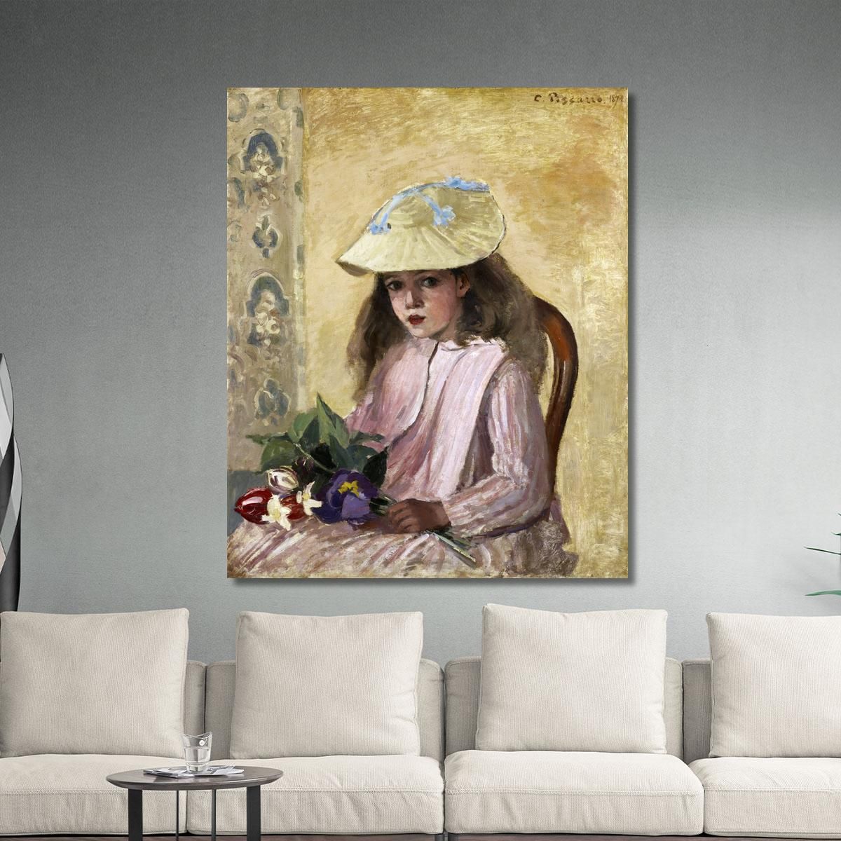 Portrait Of The Artists Daughter 1872 Camille Pissarro cps59 canvas print 