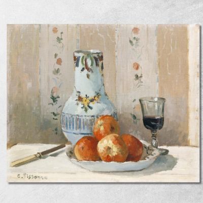 Still Life With Apples And Pitcher 1872 Camille Pissarro cps66 canvas print 