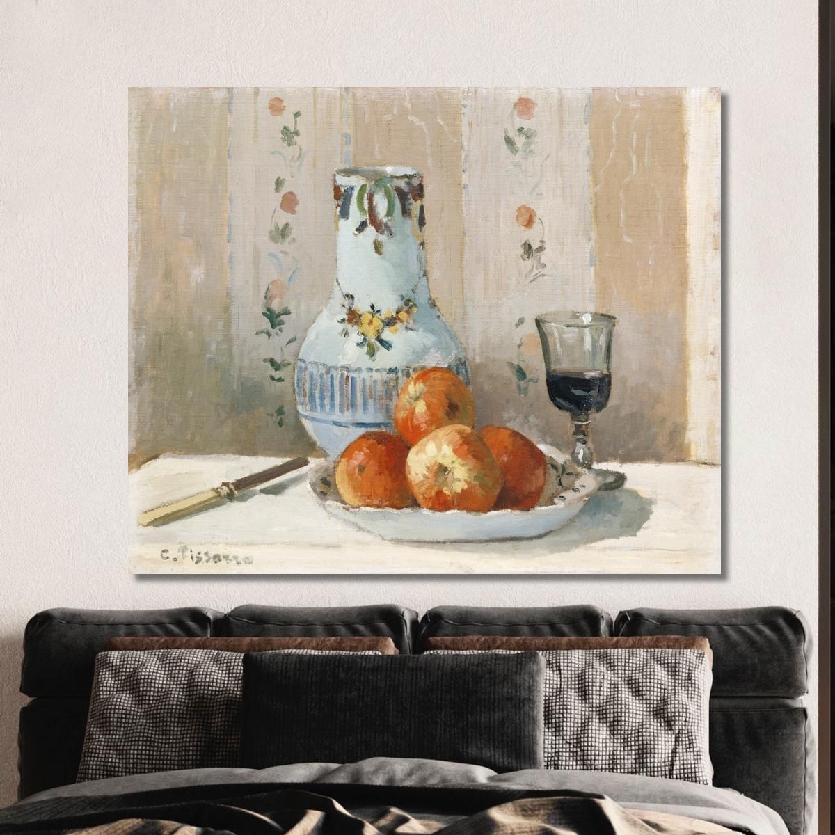 Still Life With Apples And Pitcher 1872 Camille Pissarro cps66 canvas print 