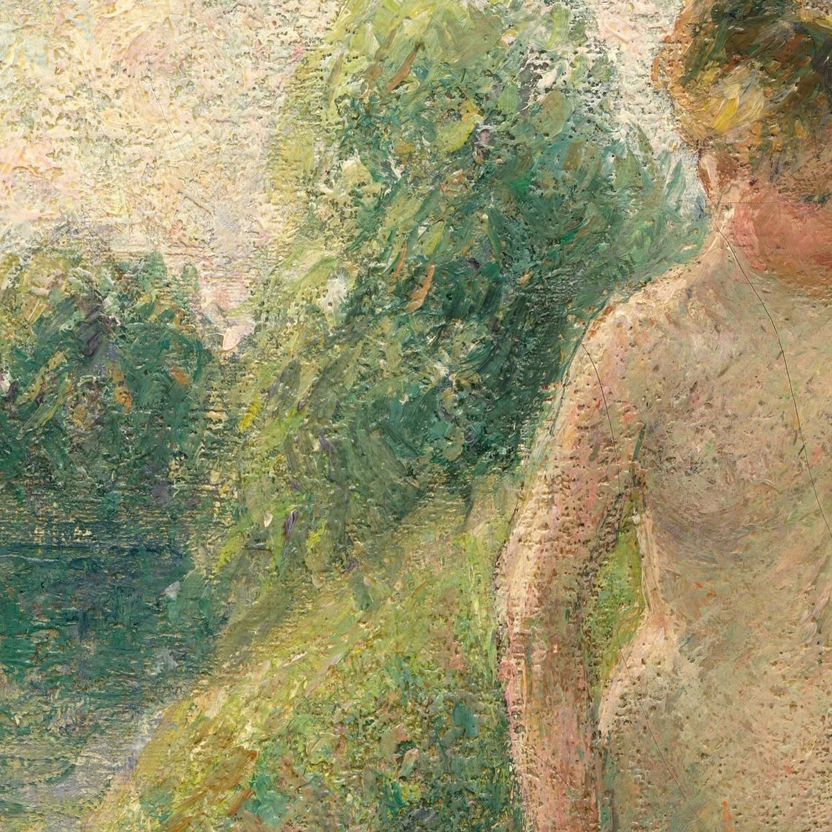 The Bather 1985 Camille Pissarro cps69 canvas print