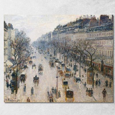 The Boulevard Montmartre On A Winter Morning 1897 Camille Pissarro cps72 canvas print 