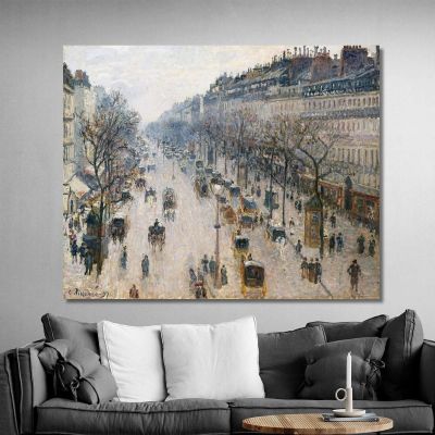 The Boulevard Montmartre On A Winter Morning 1897 Camille Pissarro cps72 canvas print 