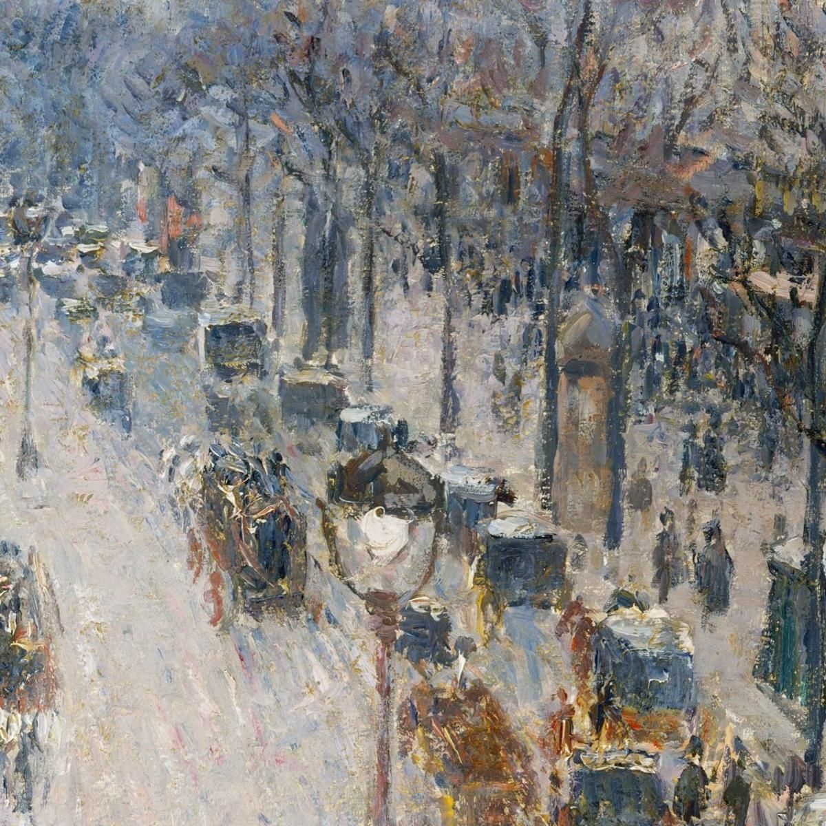 The Boulevard Montmartre On A Winter Morning 1897 Camille Pissarro cps72 canvas print