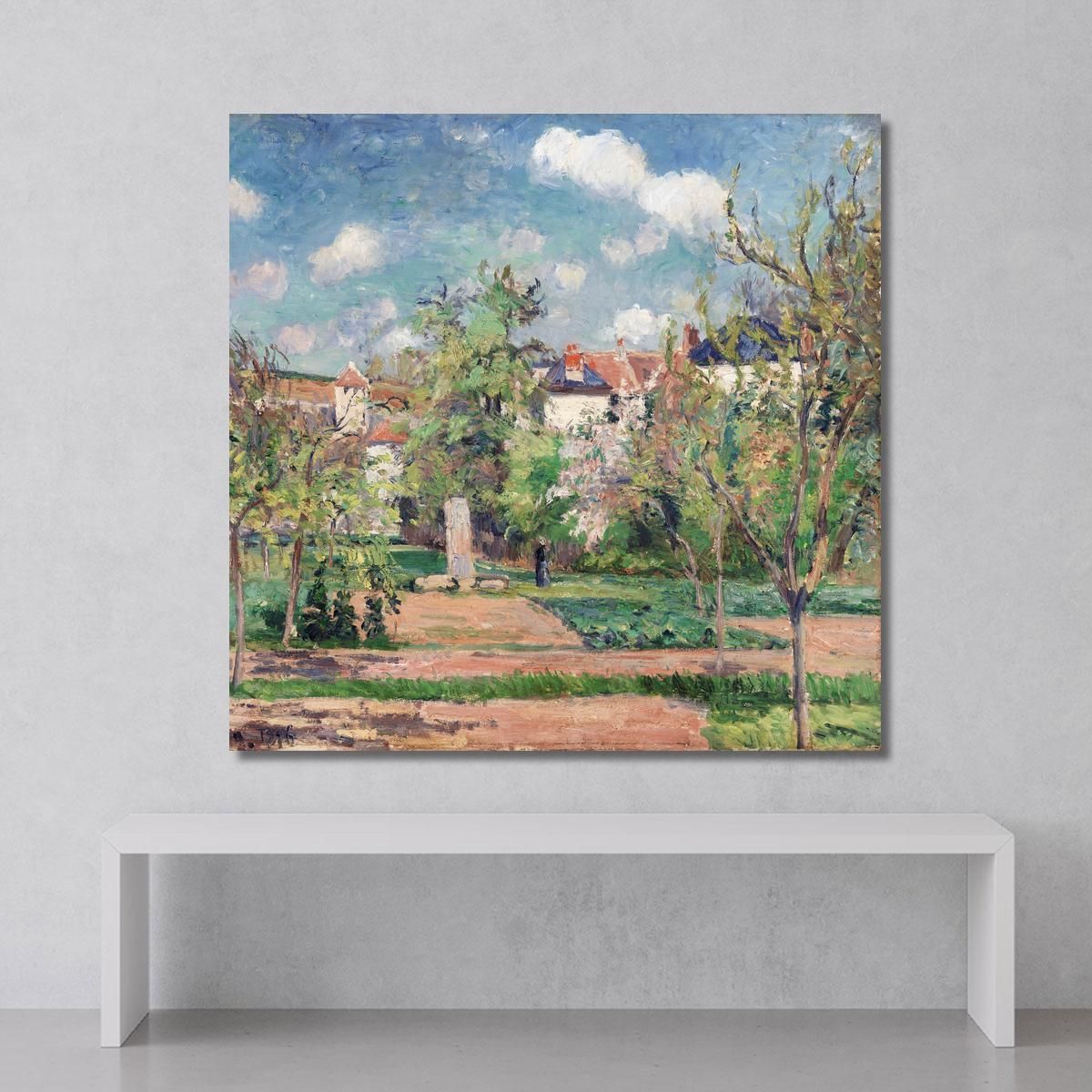 The Garden In The Sun Pontoise 1876 Camille Pissarro cps76 canvas print 