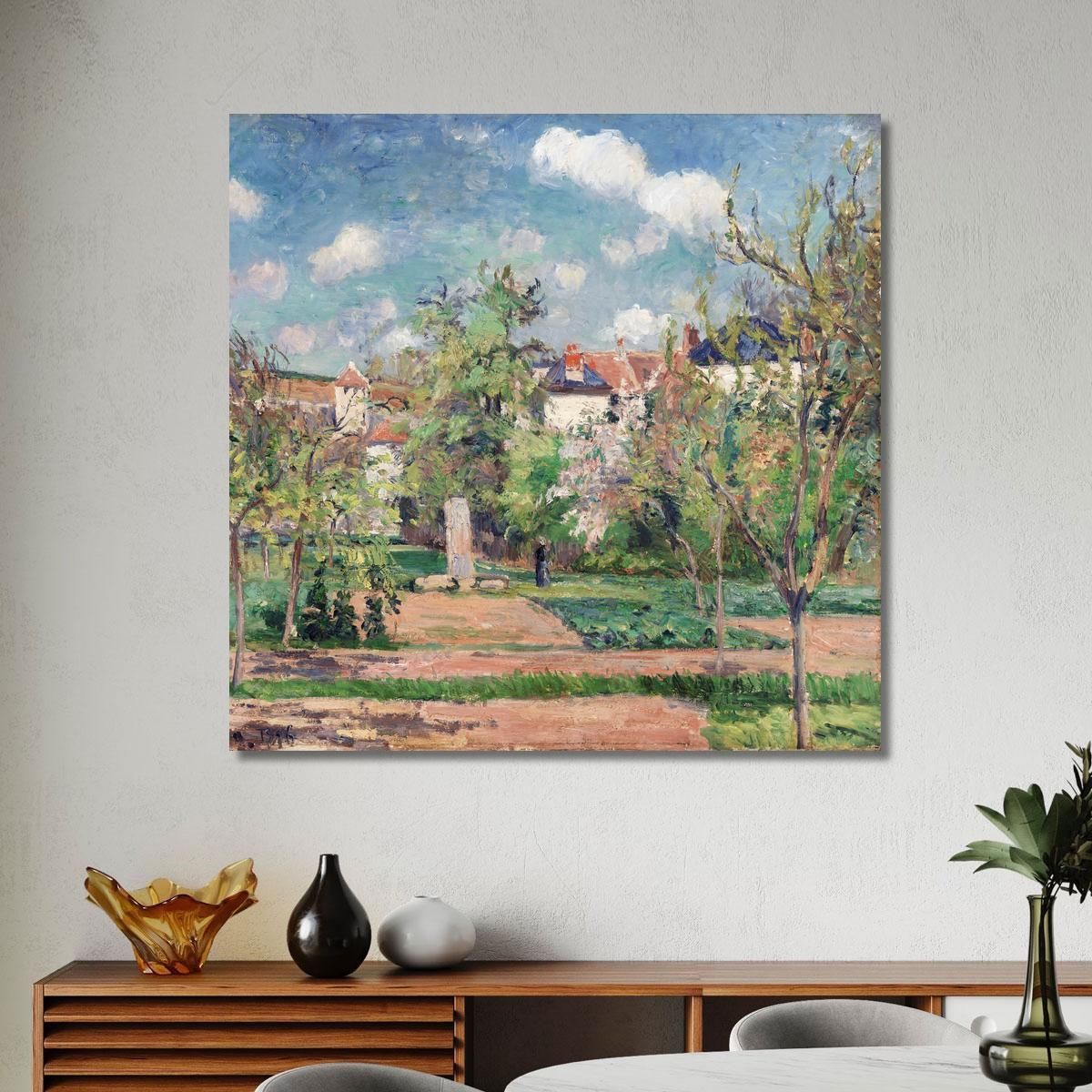 The Garden In The Sun Pontoise 1876 Camille Pissarro cps76 canvas print 