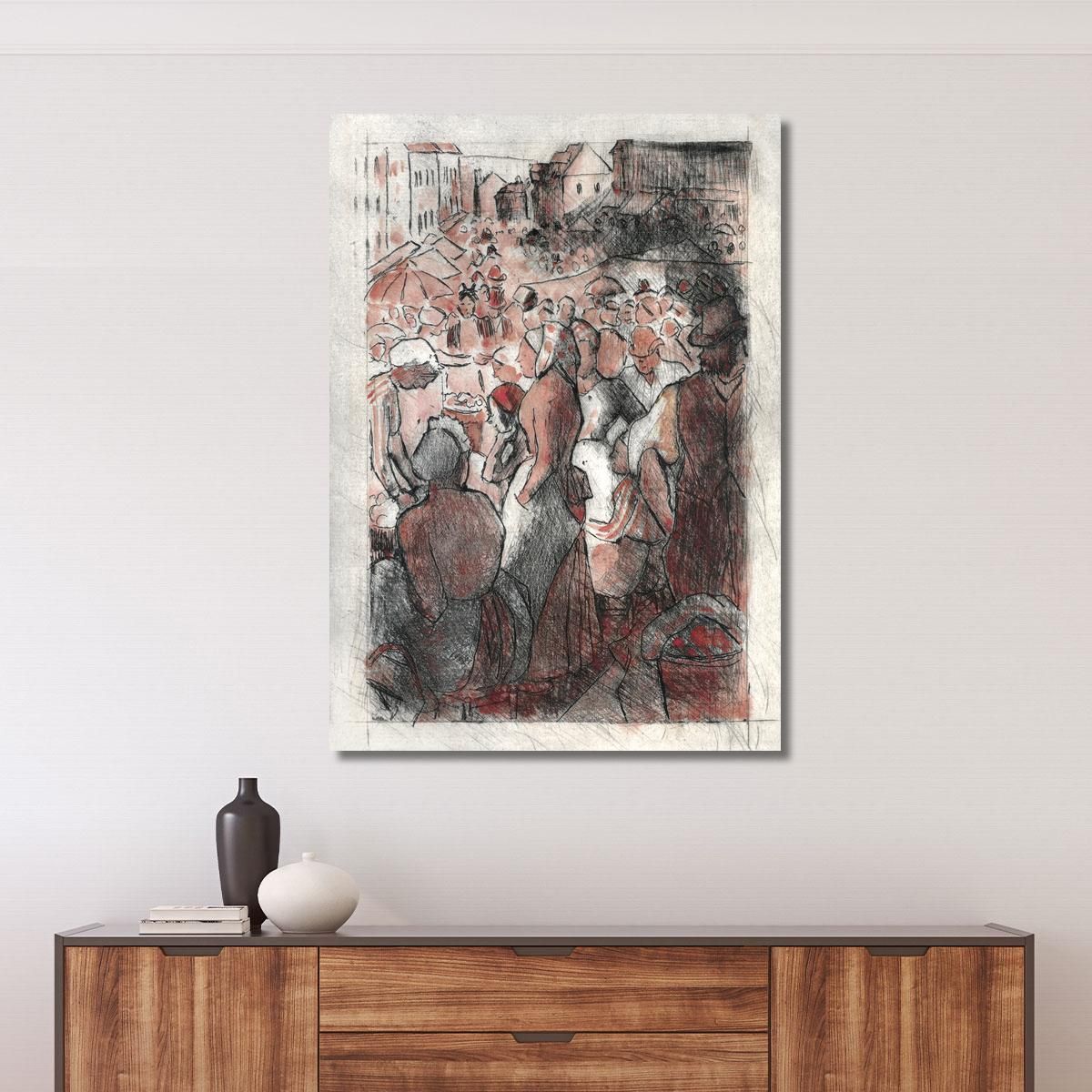 The Market At Gisors Camille Pissarro cps88 canvas print 