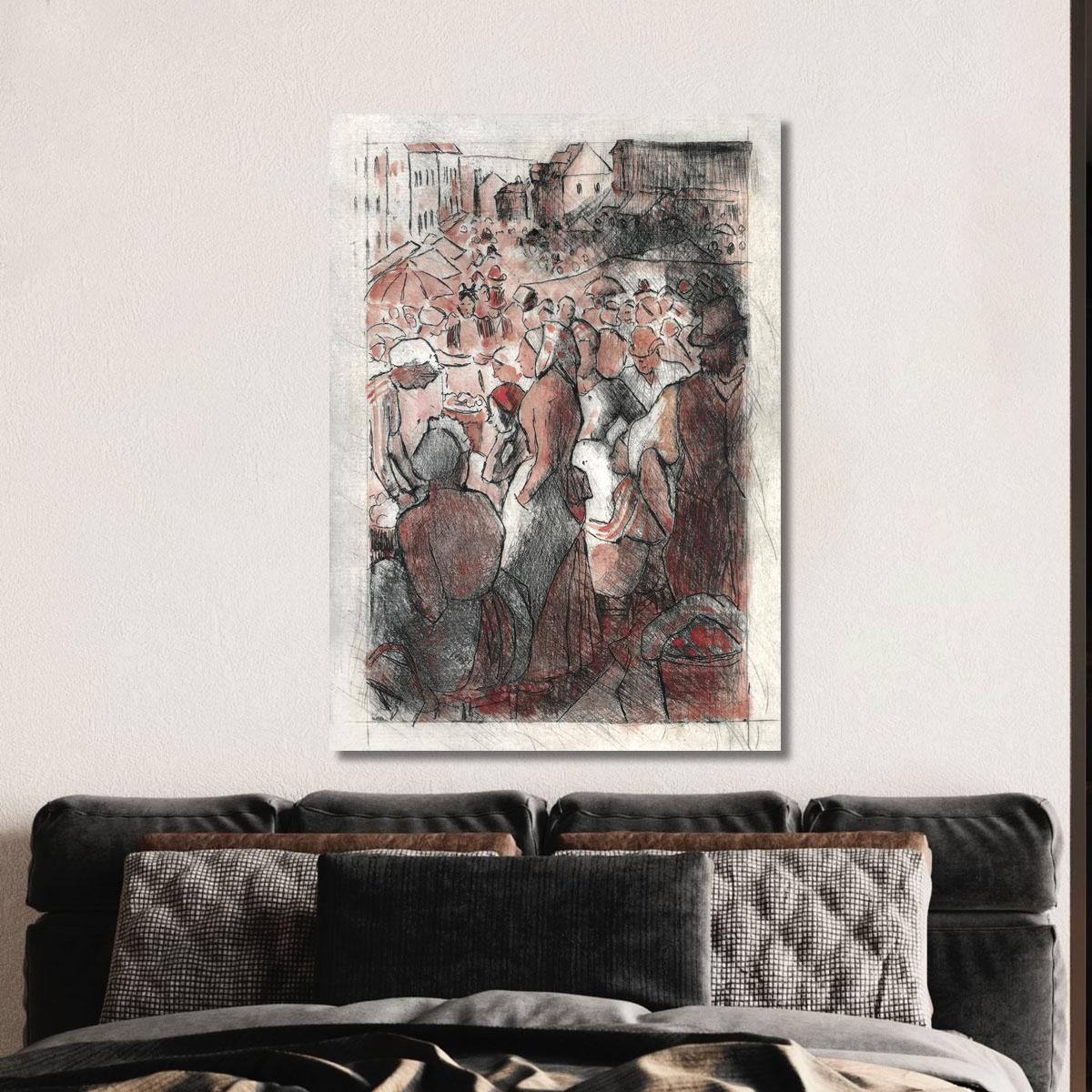 The Market At Gisors Camille Pissarro cps88 canvas print 
