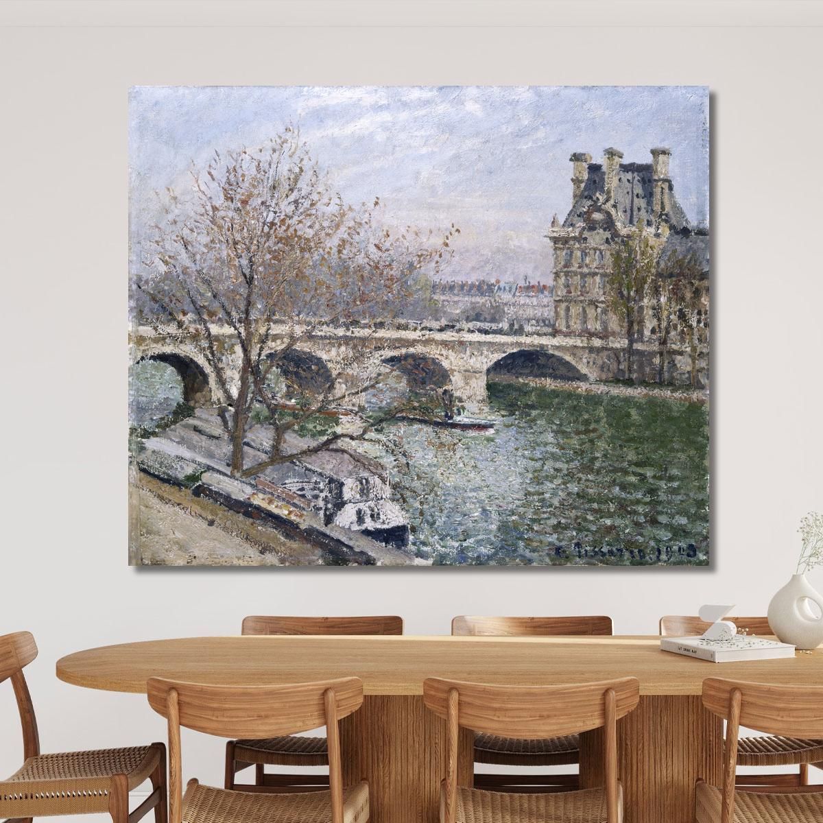 The Pont Royal And The Pavillon De Flore 1903 Camille Pissarro cps92 canvas print 