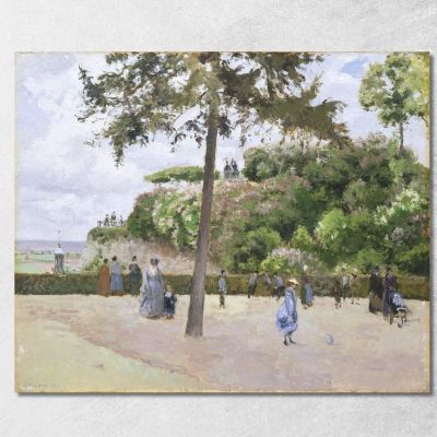 The Public Garden At Pontoise 1874 Camille Pissarro cps93 canvas print 