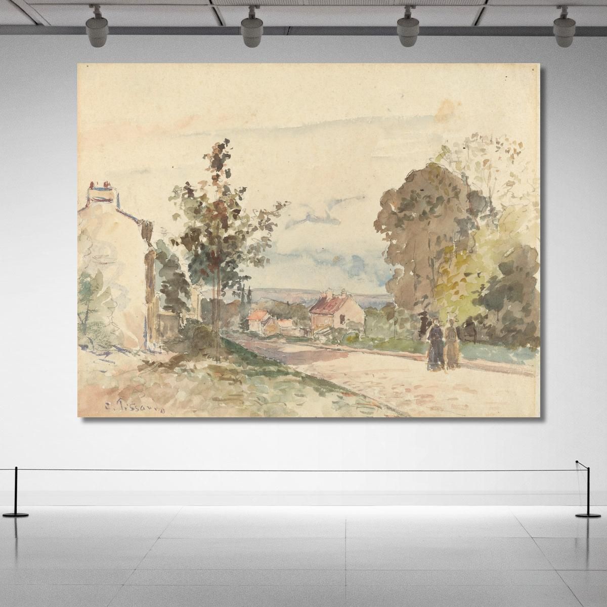 The Road From Versailles To Louveciennes Ca 1872 Camille Pissarro cps95 canvas print 