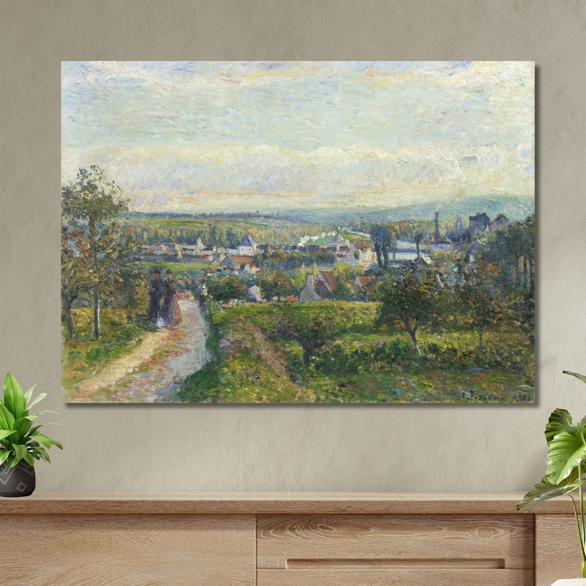 View Of Saint-Ouen-Laumône Ca 1876 Camille Pissarro cps101 canvas print 