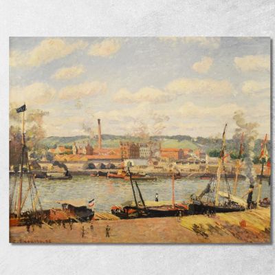 View On The Cotton Mill Of Oiseel Near Rouen 1898 Camille Pissarro cps102 canvas print 