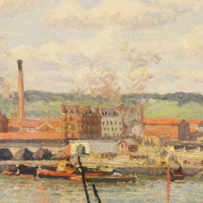 View On The Cotton Mill Of Oiseel Near Rouen 1898 Camille Pissarro cps102 canvas print