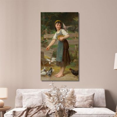 Feeding The Doves Émile Munier emn6 canvas print 