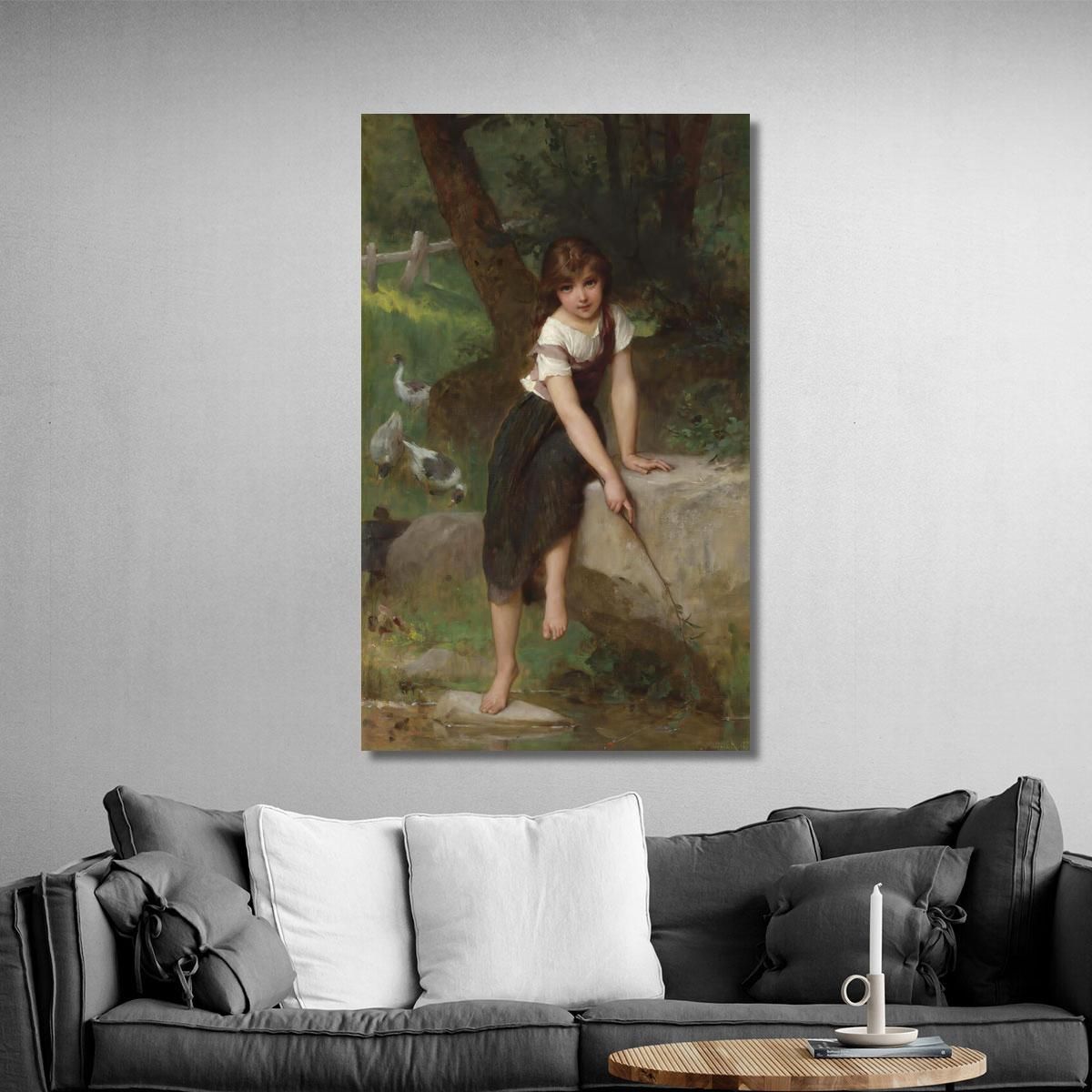 Goose Girl Émile Munier emn10 canvas print 