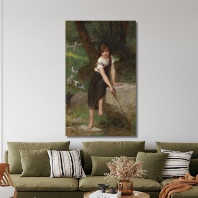 Goose Girl Émile Munier emn10 canvas print 