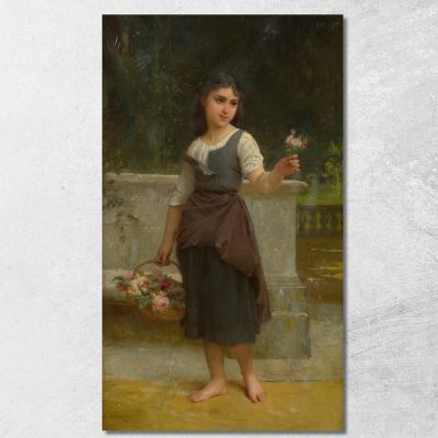 The Flower Girl Émile Munier emn24 canvas print 