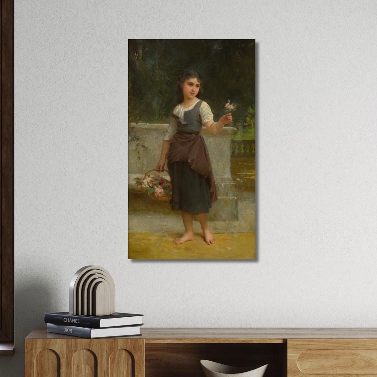 The Flower Girl Émile Munier emn24 canvas print 