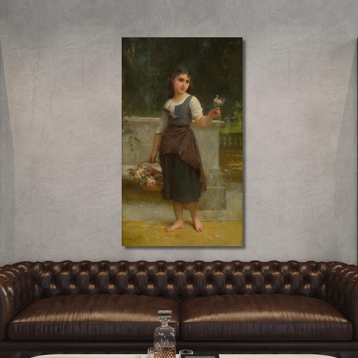 The Flower Girl Émile Munier emn24 canvas print 