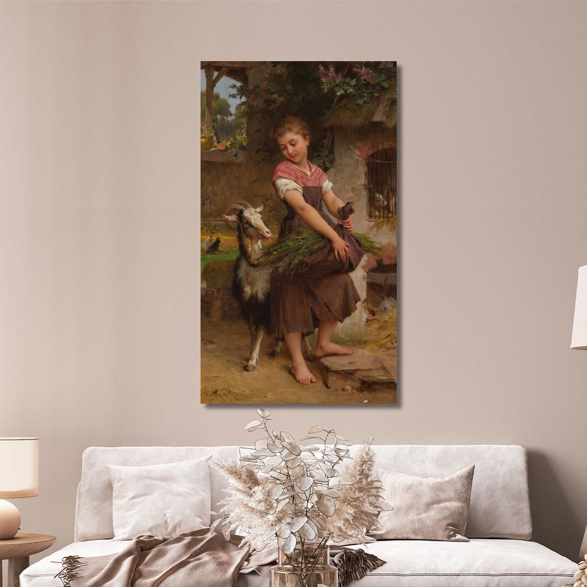 The Little Sheperdess Émile Munier emn25 canvas print 