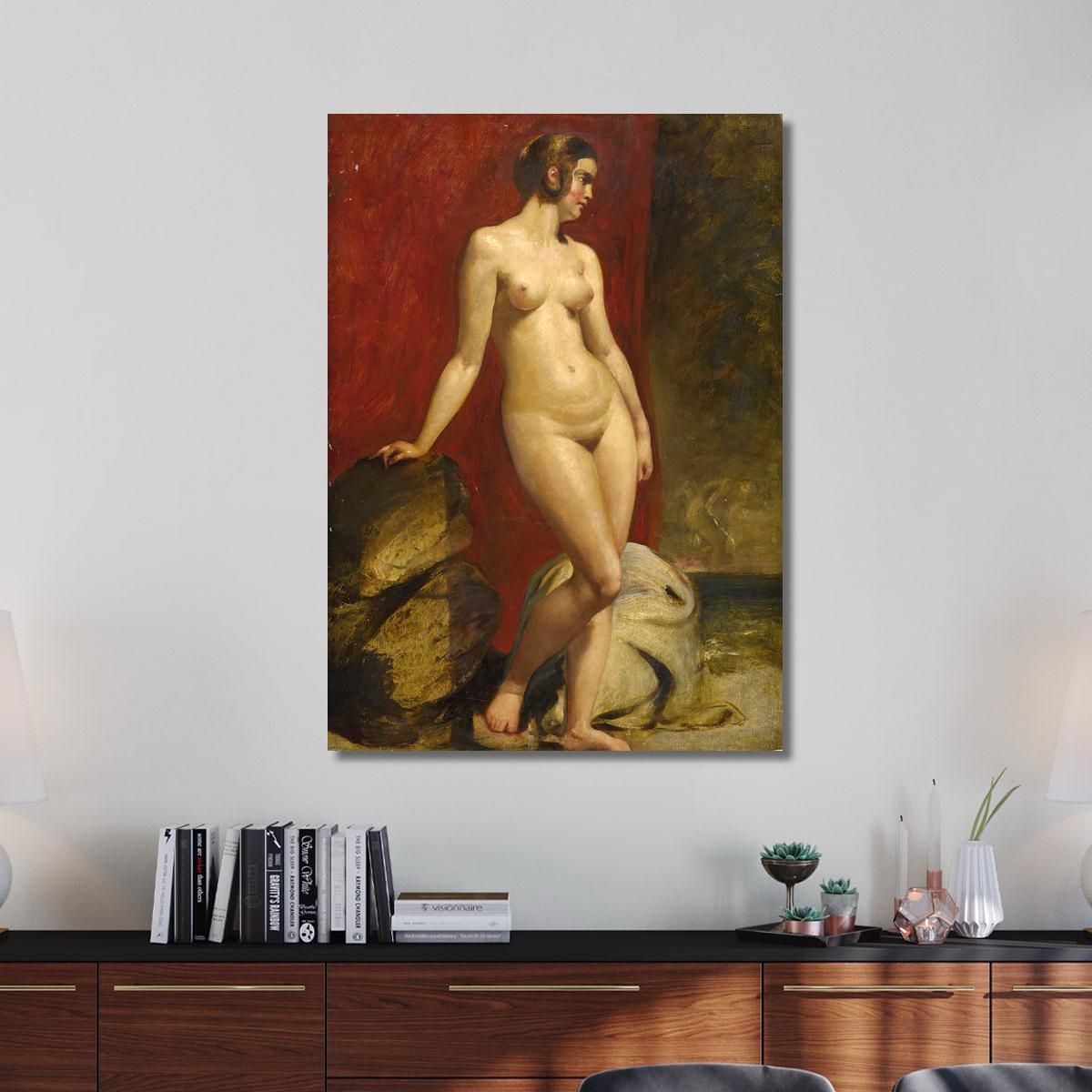 A Study Of A Standing Female Nude William Etty wet2 canvas print 