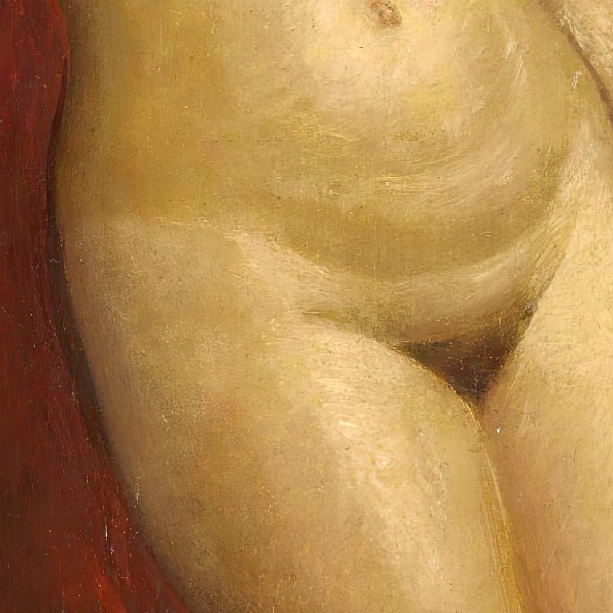 A Study Of A Standing Female Nude William Etty wet2 canvas print