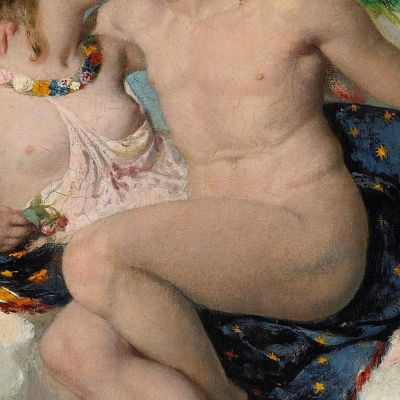 Cupid And Psyche William Etty wet5 canvas print