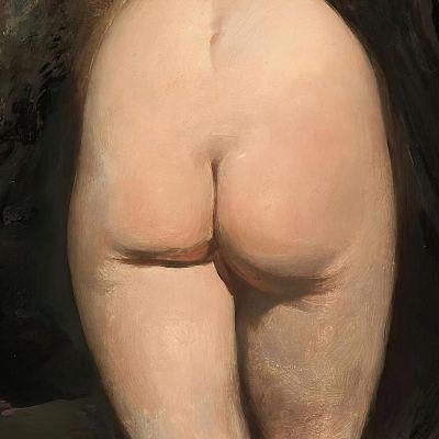 Female Nude Seen From Behind William Etty wet6 canvas print