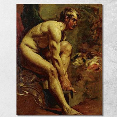 Male Nude 2 William Etty wet9 canvas print 