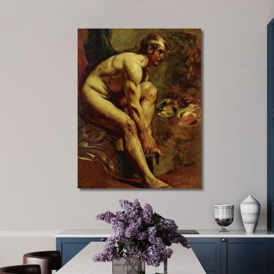 Male Nude 2 William Etty wet9 canvas print 