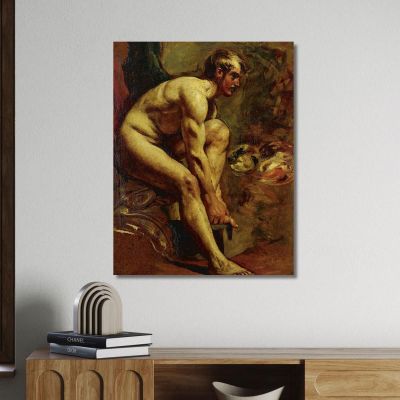 Male Nude 2 William Etty wet9 canvas print 