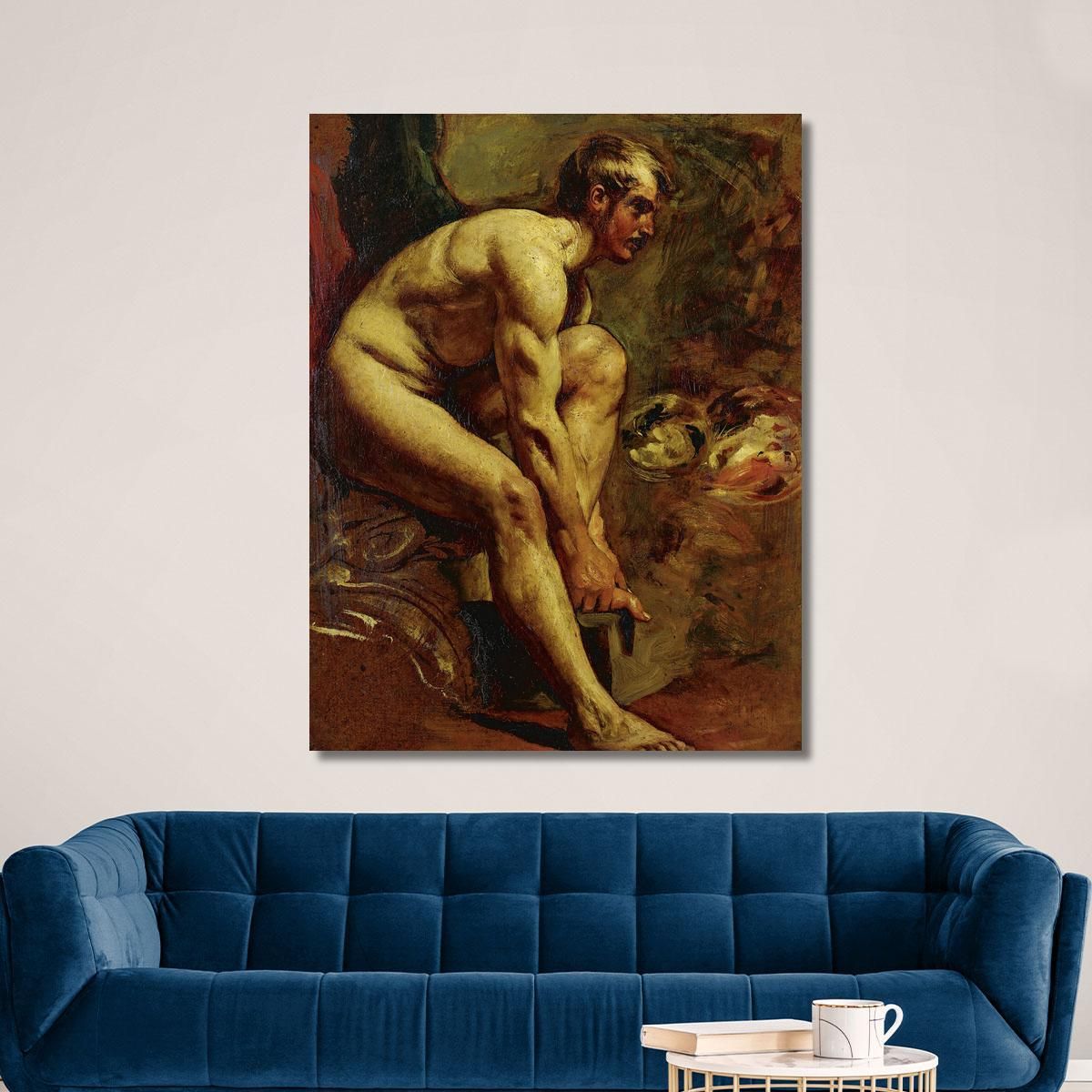 Male Nude 2 William Etty wet9 canvas print 
