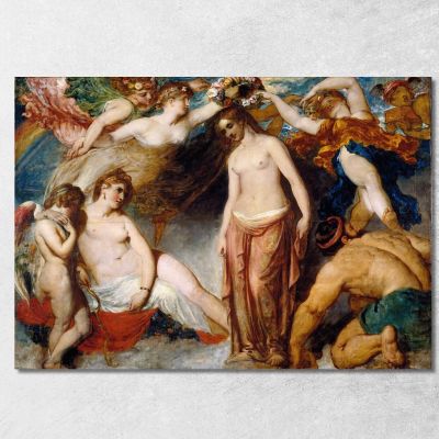 Pandora Crowned By The Seasons William Etty wet16 canvas print 