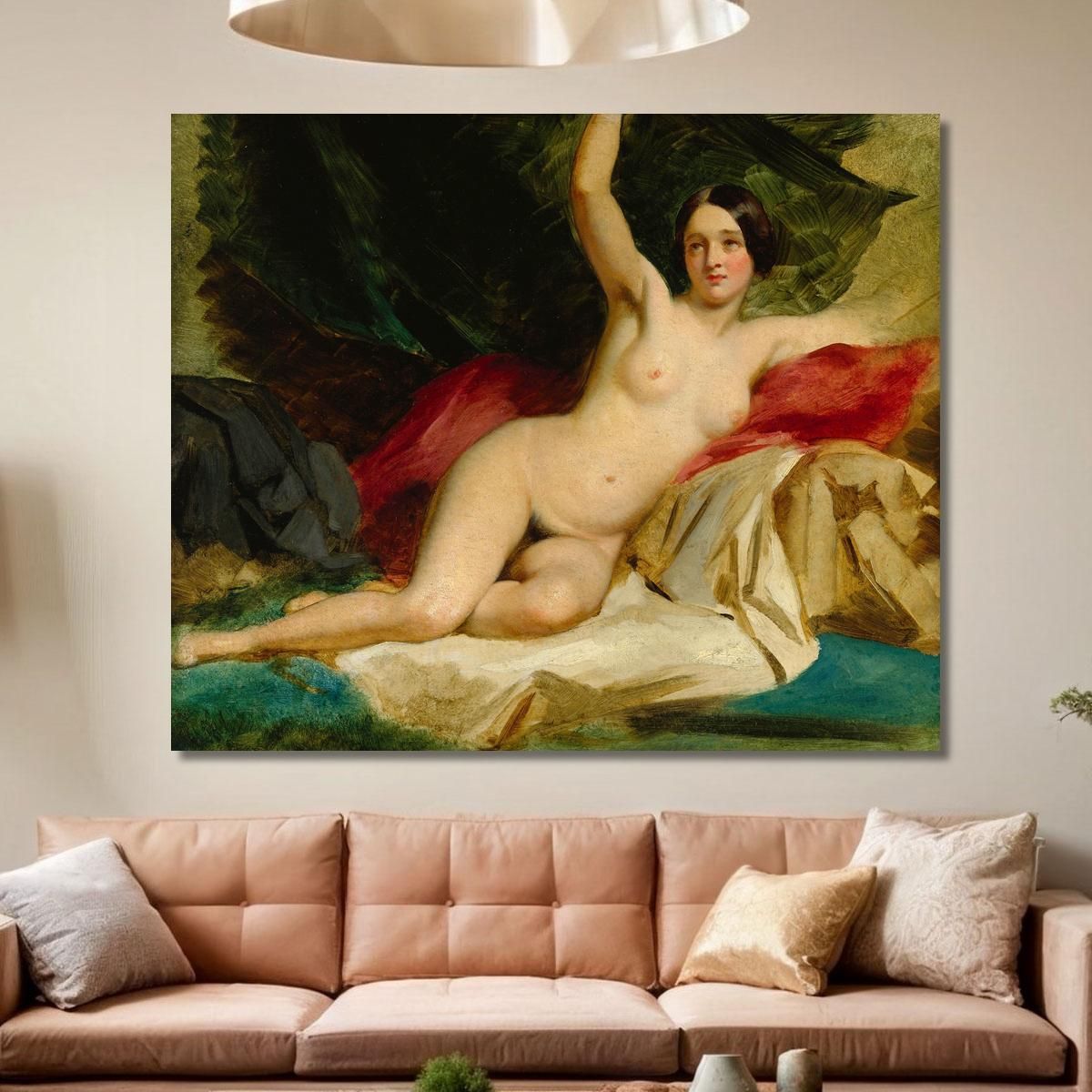 Reclining Female Nude William Etty wet22 canvas print 