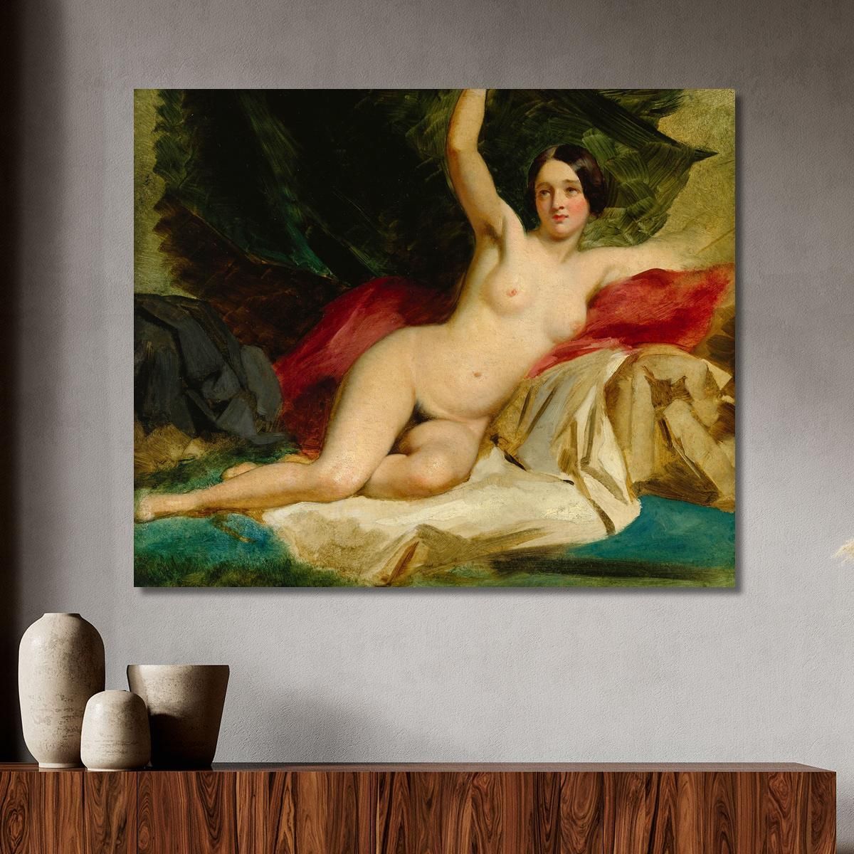 Reclining Female Nude William Etty wet22 canvas print 