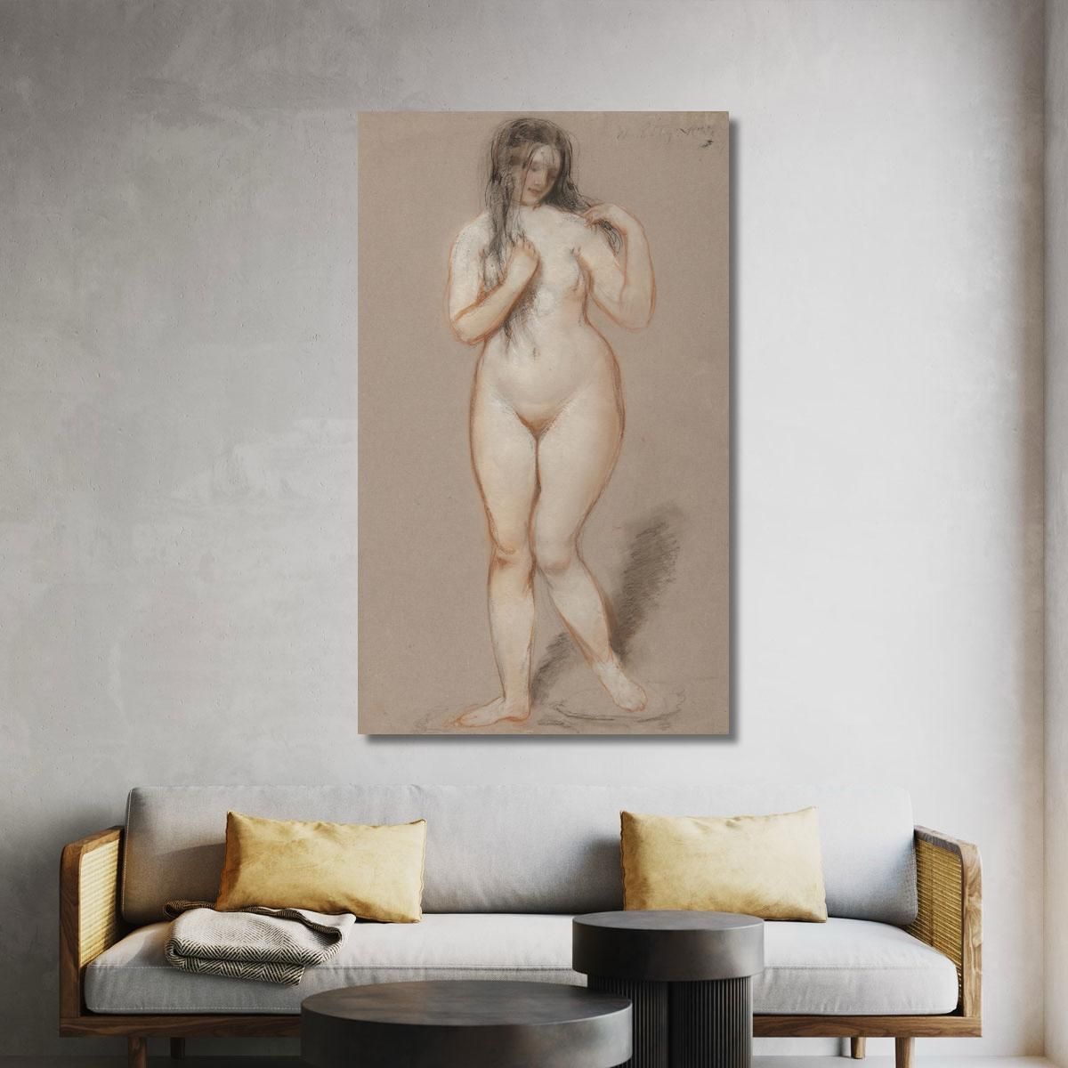 Standing Female Nude William Etty wet34 canvas print 