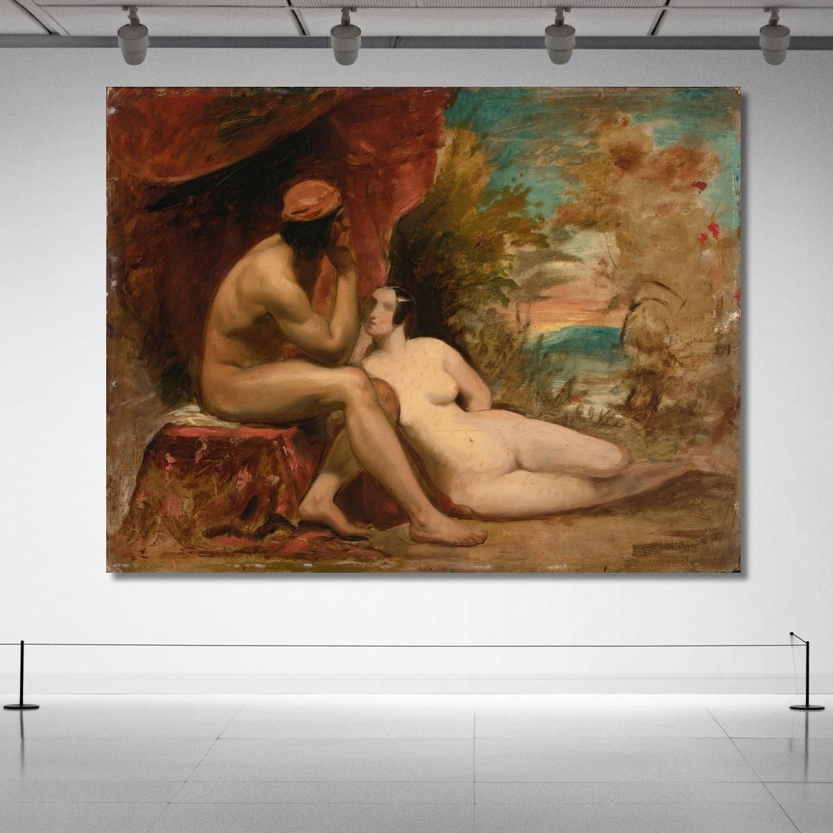 Study For A Family Of The Forests William Etty wet35 canvas print 