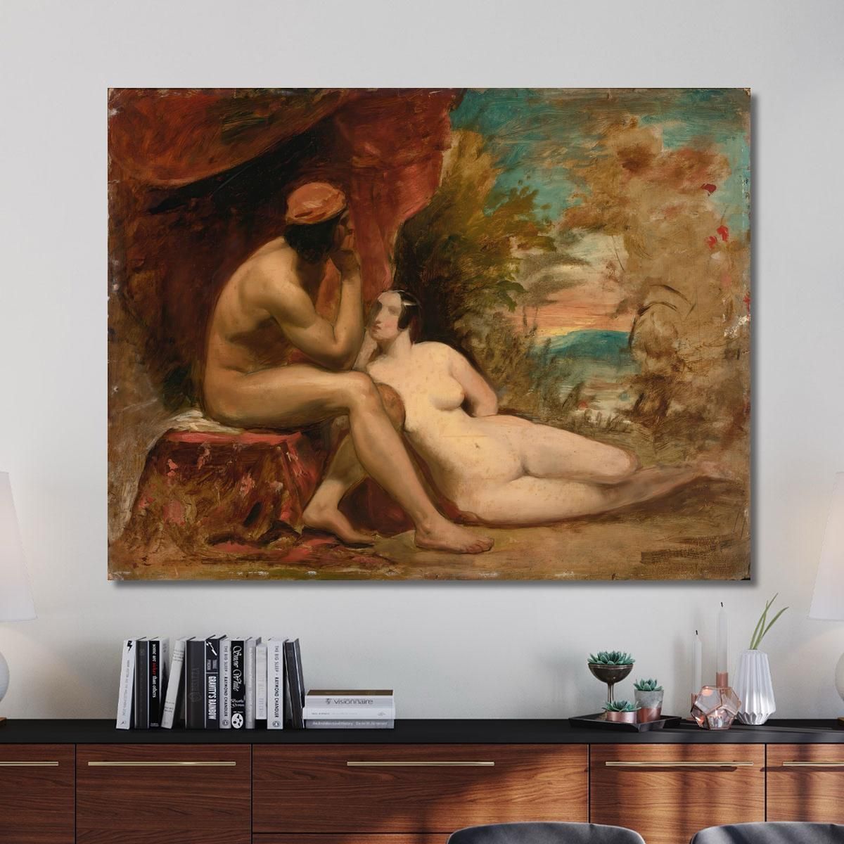 Study For A Family Of The Forests William Etty wet35 canvas print 