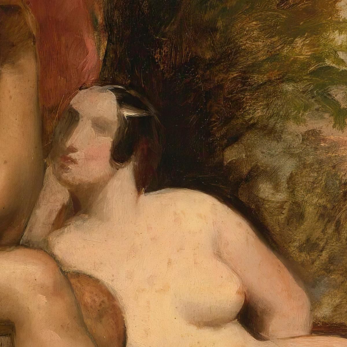 Study For A Family Of The Forests William Etty wet35 canvas print