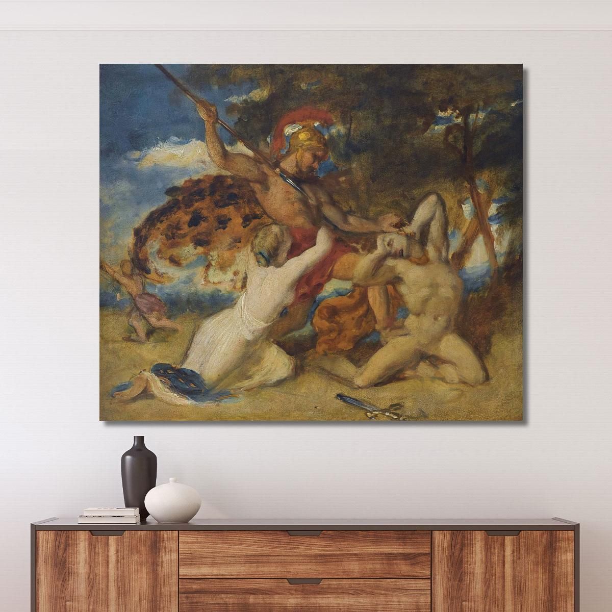 Study For The Combatwoman Pleading For The Vanquished William Etty wet36 canvas print 