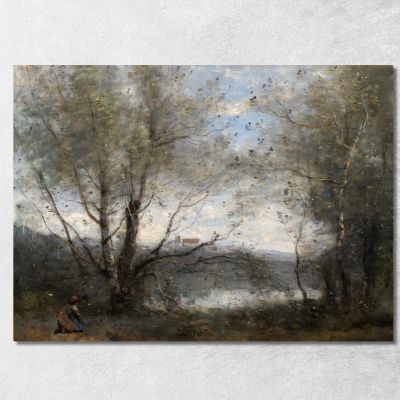 A Pond Seen Through The Trees Jean-Baptiste-Camille Corot jbc5 canvas print 