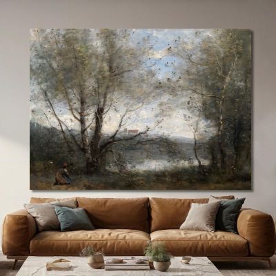 A Pond Seen Through The Trees Jean-Baptiste-Camille Corot jbc5 canvas print 