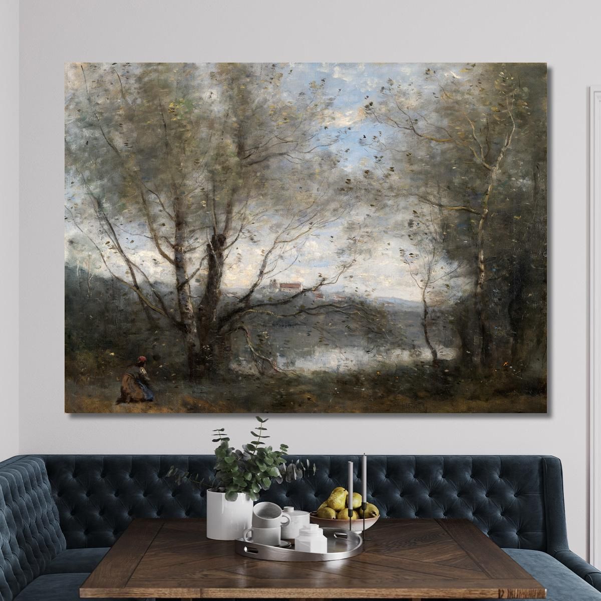 A Pond Seen Through The Trees Jean-Baptiste-Camille Corot jbc5 canvas print 