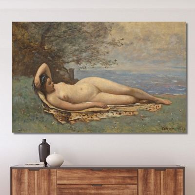 Bacchante By The Sea Jean-Baptiste-Camille Corot jbc20 canvas print 
