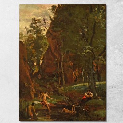 Diane In The Bath Jean-Baptiste-Camille Corot jbc46 canvas print 