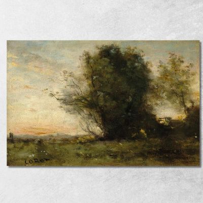 Evening Freshness Jean-Baptiste-Camille Corot jbc70 canvas print 