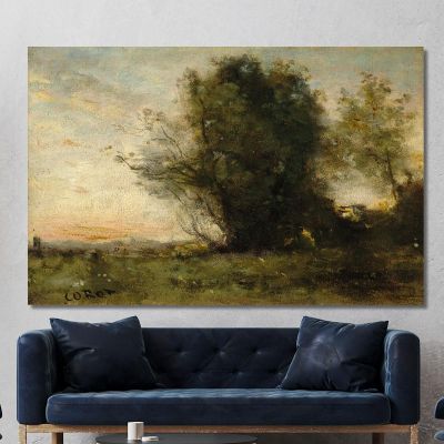 Evening Freshness Jean-Baptiste-Camille Corot jbc70 canvas print 