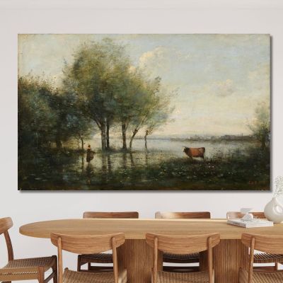 The Marsh Jean-Baptiste-Camille Corot jbc124 canvas print 