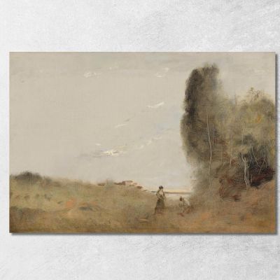 Morning By The Water Jean-Baptiste-Camille Corot jbc125 canvas print 