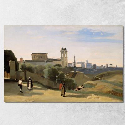 Mount Pincio Rome Jean-Baptiste-Camille Corot jbc177 canvas print 